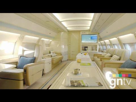 Flying in style in Airbus private jet 